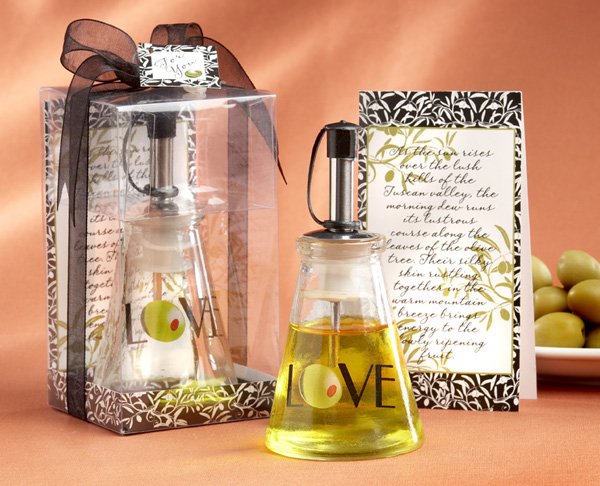 "Olive You!" Glass LOVE Oil Bottle in Signature Tuscan Box