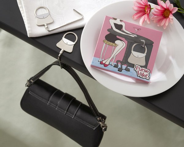"Purse Valet" Stainless-Steel Handbag Holder