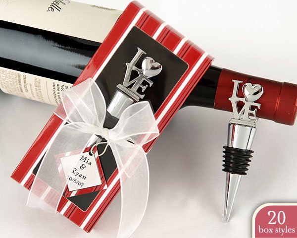 "Stop in the Name of Love" Bottle Stopper in Personality Box (20 styles/colors)(Set of 4)