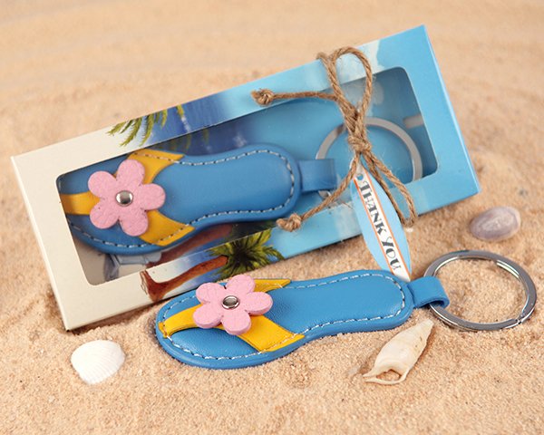 "Flip Flops" Genuine Leather Keychain