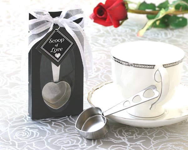 "Scoop of Love" Heart Coffee Scoop in Elegant Gift Box