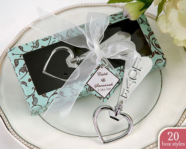 'Love and Hearts' Bottle Opener in Personality Box (20 styles/colors) (Set of 4)