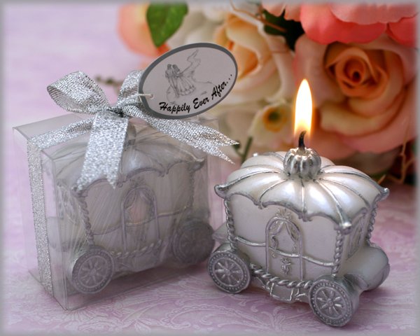 "Happily Ever After" Carriage Candle