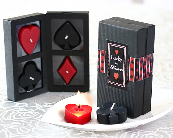 Lucky In Love - Four Suits Candle Set in Display Gift Box
