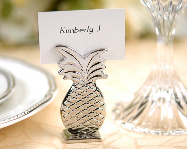 Silver Pineapple Placecard Holders (Set of 4)