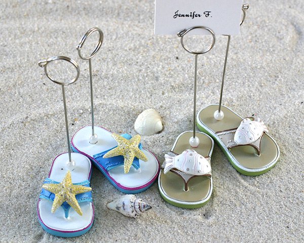 Beachcombers Flip Flop Placecard Holders - Set of 4 (2 pairs)