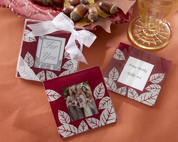 "Fall Impressions" Glass Photo Coasters -Set of 2