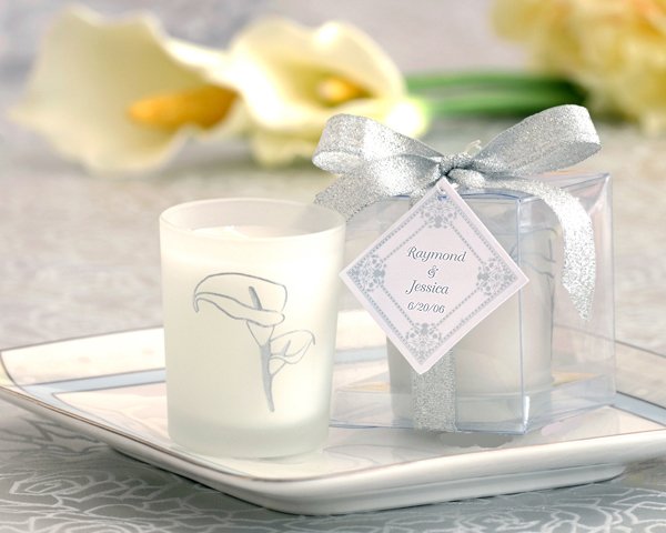 Scented Frosted Glass Votive- Calla Lily