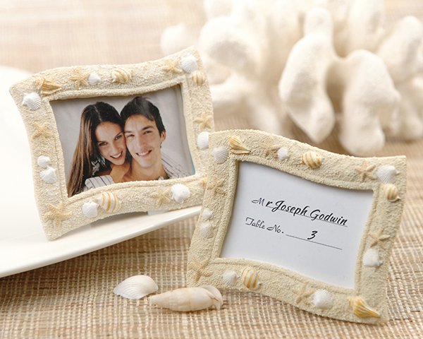 'Seaside' Sand and Shell Placecard Holder