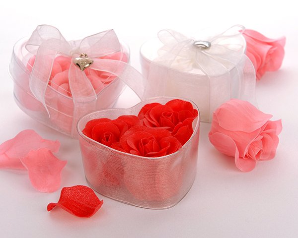 'Perfect Heart' Scented Rose Soaps with Silver Heart Charm