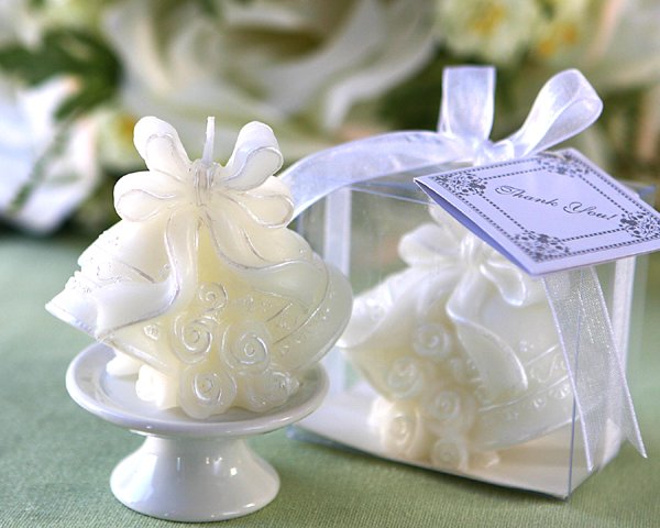 Wedding Bells Candle in Gift Box with Ribbon