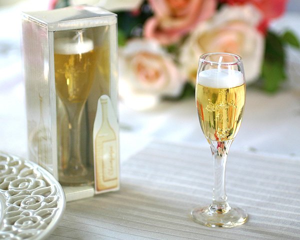 "Celebrate" Champagne Gel Candle in Watercolor Gift Box