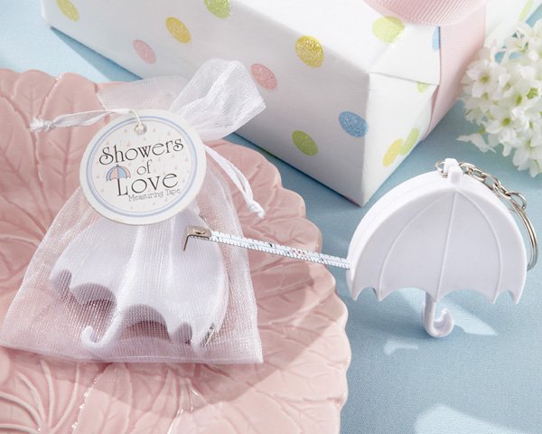 "Showers of Love" Umbrella Measuring Tape in Organza Gift Bag