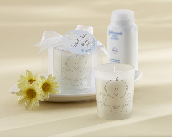 "Heaven Scent" Baby Powder Fresh Frosted Glass Votive