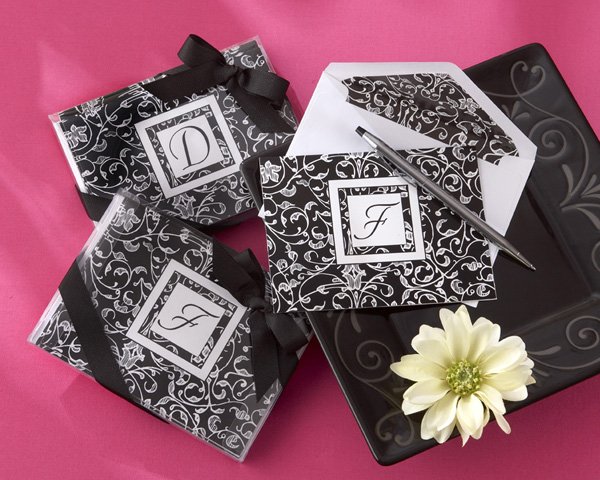 "Letter Perfect" Elegantly Monogrammed Note Cards (Giftboxed in Sets of Ten Cards)