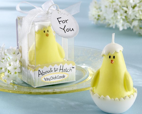 "About to Hatch" Baby Chick Candle (Set of Four)