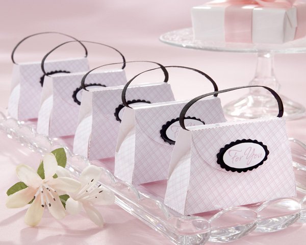 "The Pink-Plaid Purse" Favor Box Kit (Set of 24)