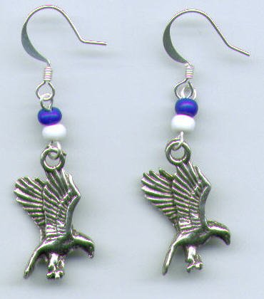 Eagle, Hawk, Mascot Earrings