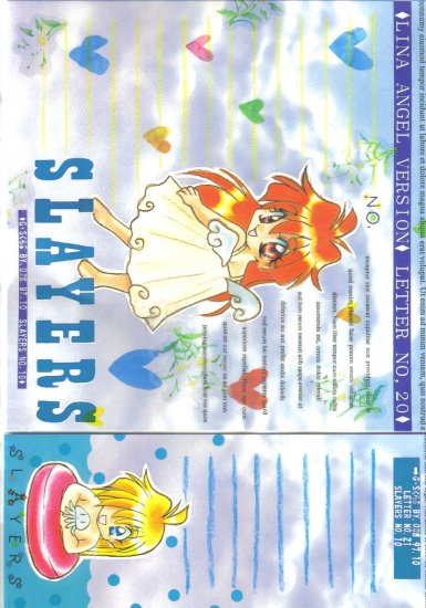 Slayers GS Club Doujinshi Letter Sheet set
