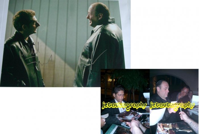 MICHAEL IMPERIOLI JAMES GANDOLFINI SIGNED SOPRANOS 11X14 PHOTO PIC PROOF SIGNING