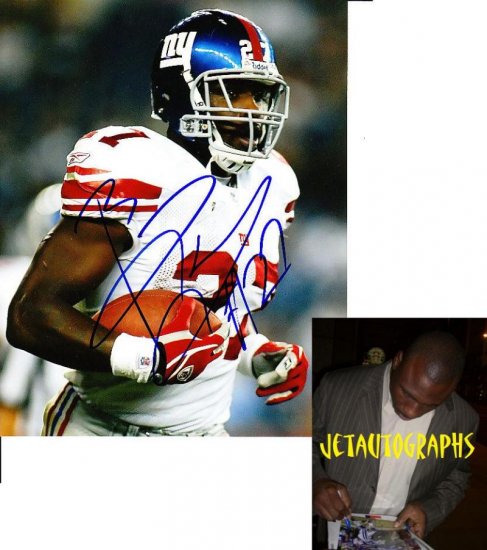 BRANDON JACOBS SIGNED GIANTS 8X10 PHOTO PIC PROOF SIGNING