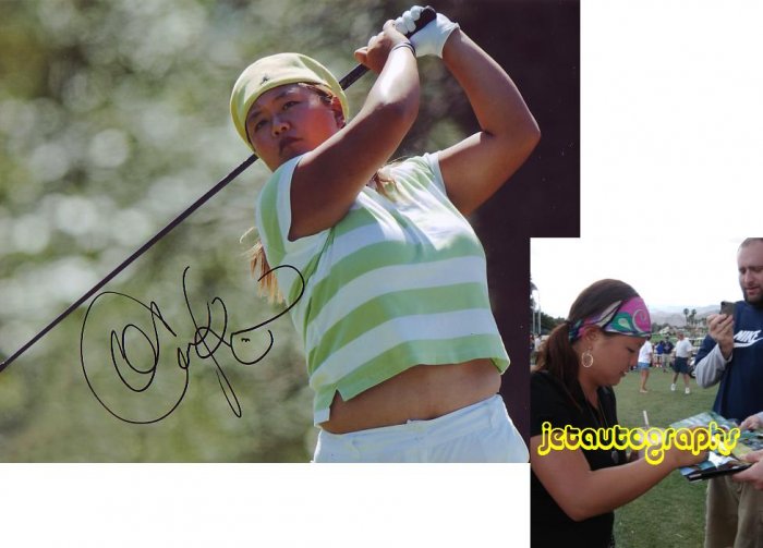 CHRISTINA KIM SIGNED LPGA 8X10 PHOTO PIC PROOF SIGNING