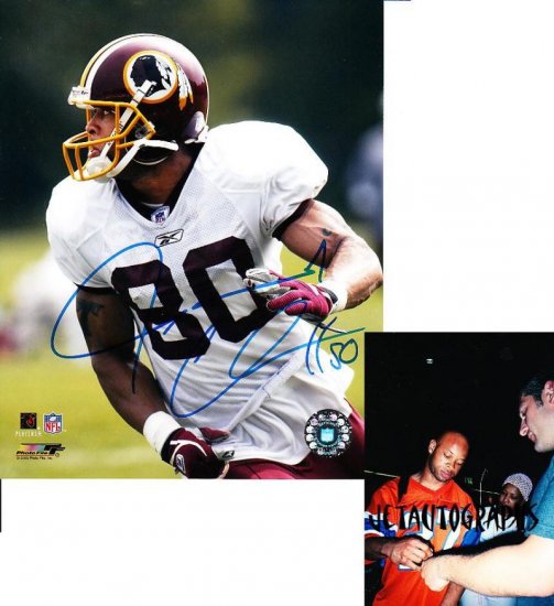 LAVERANUES COLES JETS SIGNED REDSKINS 8X10 PHOTO PIC PROOF