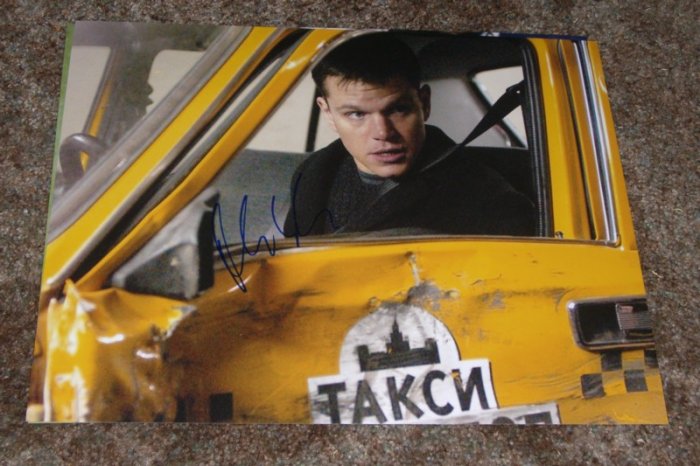 MATT DAMON SIGNED BOURNE SUPREMACY 11X14 PHOTO PIC PROOF SIGNING