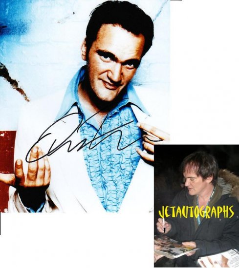 QUENTIN TARANTINO SIGNED RESERVOIR DOGS 8X10 PHOTO PIC PROOF SIGNING