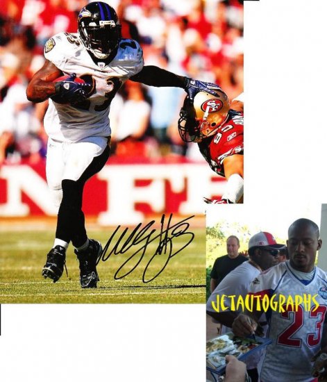 WILLIS McGAHEE SIGNED RAVENS 8X10 PHOTO PIC PROOF SIGNING