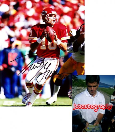 TRENT GREEN SIGNED CHIEFS 8X10 PHOTO PIC PROOF SIGNING