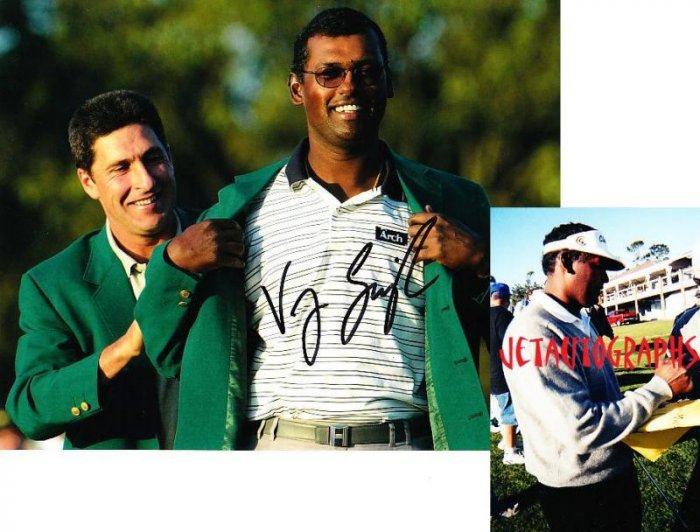 VIJAY SINGH SIGNED MASTERS 8X10 PHOTO PIC PROOF SIGNING
