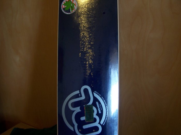 BLUE MINI-LOGO SKATEBOARD DECK