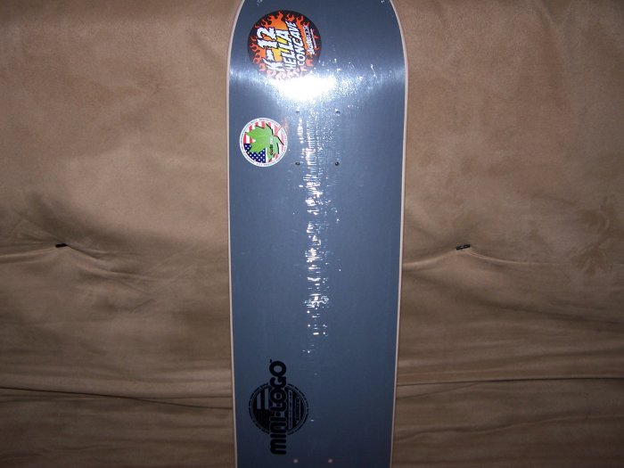 GREY MINI LOGO SKATEBOARD DECK