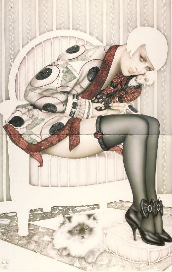 Olivia de Berardinis O Card "Pop Goes the Weasel" Pin-up Notecard with Envelope