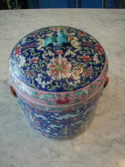 19c Straits Chinese Porcelain Jar Asian Antique Floral