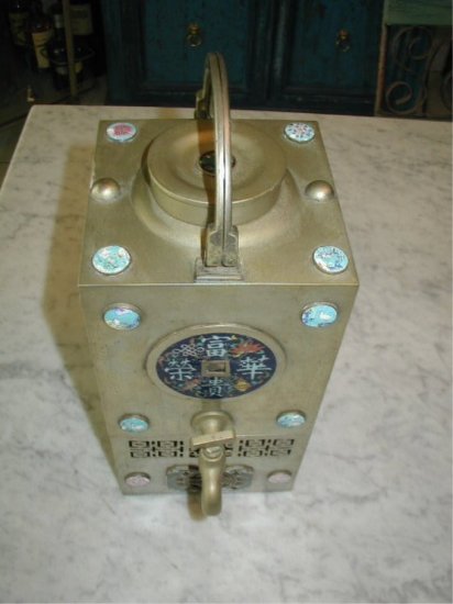 19c Asian Samovar Champleve Enamel Tea Water Heater