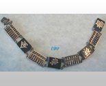 Asian 4 STERLING Movable Abacus Link Bracelet Onyx