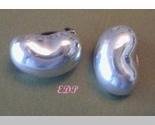 Sterling Clip Earrings Alwand Vahan Kidney Bean Fava