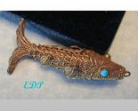 2" Filigree Ornate Fish Koi Charm Pendant Moves Silver
