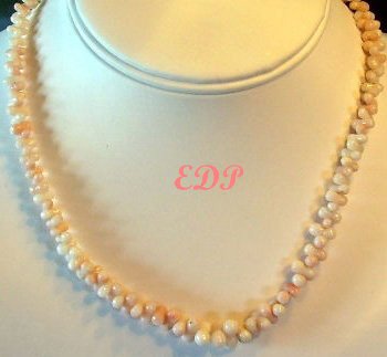 Pink Angel Skin Coral Necklace Chinese Filigree Clasp