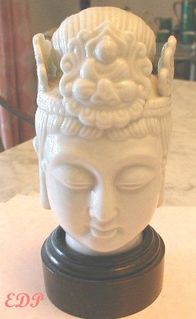 Glazed Blanc de Chine Porcelain Guan Yin Buddha
