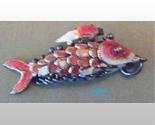 Antique Champleve Enamel Articulated Fish Koi Charm