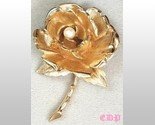 Marcel Boucher Flower Golden Rose Brooch Pin w Pearl
