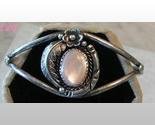Native American Navajo Zuni Sterling MOP Cuff Bracelet