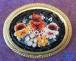 Micro Mosaic Floral Pin Brooch Italy Florals Flowers