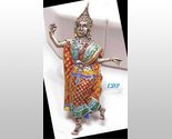Siam Lady Dancer Pin Brooch Sterling Enamel