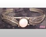 Native American Navajo Zuni Sterling MOP Cuff Bracelet