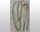 Victorian Gold Filled Eyeglass Hair Pin Lorgnette Chain