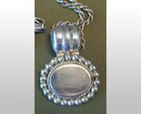 Sterling Luggage Tag Pendant 24" Rope Chain Italy